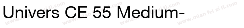 Univers CE 55 Medium字体转换